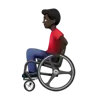 Man In Manual Wheelchair: Dark Skin Tone Emoji 👨🏿‍🦽 image - Apple style