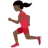 Woman Running: Dark Skin Tone