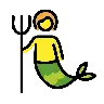 Merperson Emoji 🧜 image - OpenMoji style