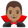 Man Vampire: Medium Skin Tone Emoji 🧛🏽‍♂️ image - Google Noto Color style