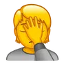 Person Facepalming Emoji 🤦 image - Telegram style