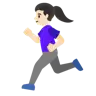 Woman Running: Light Skin Tone Emoji 🏃🏻‍♀️ image - Google Noto Color style