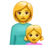 Family: Woman, Girl Emoji 👩‍👧 image - WhatsApp style