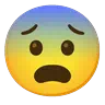 Emoji Affrontare con bocca aperta e sudore freddo 😰 image - Google Noto Color Animated style