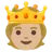 Person With Crown: Medium-Light Skin Tone