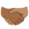 Handshake: Medium Skin Tone, Medium-Dark Skin Tone Emoji 🫱🏽‍🫲🏾 image - Google Noto Color style
