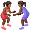 Women Wrestling: Medium-Dark Skin Tone Emoji 🤼🏾‍♀️ image - Samsung style