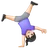 Woman Cartwheeling: Light Skin Tone