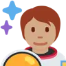 Astronaut: Medium Skin Tone Emoji 🧑🏽‍🚀 image - Twitter / X (Twemoji) style
