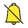 Glocke mit Stornoanschlag Emoji 🔕 image - OpenMoji style