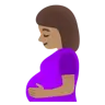 Pregnant Woman: Medium Skin Tone Emoji 🤰🏽 image - Google Noto Color style