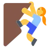 Woman Climbing Emoji 🧗‍♀️ image - Tossface style
