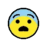 Straszna Twarz Emoji 😨 image - OpenMoji style