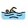 Man Swimming: Medium Skin Tone Emoji 🏊🏽‍♂️ image - OpenMoji style