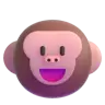 Emoji Faccia di scimmia 🐵 image - Microsoft 3D Fluent style