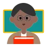 Man Teacher: Medium-Dark Skin Tone Emoji 👨🏾‍🏫 image - Tossface style