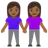 Women Holding Hands: Medium-Dark Skin Tone