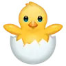 Poussin à l’éclosion Emoji 🐣 image - WhatsApp style