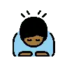 Person Bowing: Medium-Dark Skin Tone Emoji 🙇🏾 image - OpenMoji style