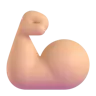 Flexed Biceps: Medium-Light Skin Tone Emoji 💪🏼 image - Microsoft 3D Fluent style