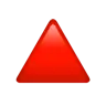 Emoji Triangolo rosso up-pointing 🔺 image - Apple style