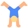 Man Cartwheeling: Medium-Light Skin Tone Emoji 🤸🏼‍♂️ image - Tossface style