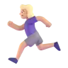 Woman Running: Medium-Light Skin Tone Emoji 🏃🏼‍♀️ image - Microsoft 3D Fluent style