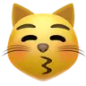 Emoji Baciare la faccia di gatto con gli occhi chiusi 😽 image - Apple style