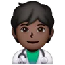 Health Worker: Dark Skin Tone Emoji 🧑🏿‍⚕️ image - Samsung style