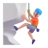 Person Climbing: Medium-Light Skin Tone Emoji 🧗🏼 image - Microsoft 3D Fluent style