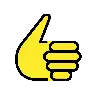 Thumbs Up Sign Emoji 👍 image - OpenMoji style
