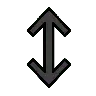 Up Down Black Arrow ⬍ image - OpenMoji style