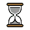 Sanduhr mit fließendem Sand Emoji ⏳ image - OpenMoji style