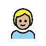 Child: Medium-Light Skin Tone Emoji 🧒🏼 image - OpenMoji style