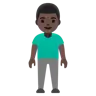 Man Standing: Dark Skin Tone Emoji 🧍🏿‍♂️ image - Google Noto Color style