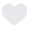 White Heart Emoji 🤍 image - Tossface style