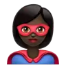 Superhero: Dark Skin Tone Emoji 🦸🏿 image - WhatsApp style