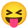 ใบหน้าด้วยลิ้น Stuck-Out และดวงตาที่ปิดสนิท Emoji 😝 image - Google Noto Color style