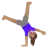 Woman Cartwheeling: Medium Skin Tone