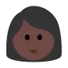 Woman: Dark Skin Tone Emoji 👩🏿 image - Tossface style