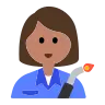 Woman Factory Worker: Medium Skin Tone Emoji 👩🏽‍🏭 image - Tossface style