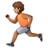 Person Running: Medium Skin Tone Emoji 🏃🏽 image - Samsung style