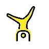 Emoji Person Doing Cartwheel 🤸 image - OpenMoji style