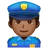 Man Police Officer: Medium-Dark Skin Tone