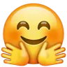 Smiling Face With Open Hands Emoji 🤗 image - WhatsApp style