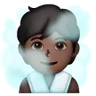 Person In Steamy Room: Dark Skin Tone Emoji 🧖🏿 image - Samsung style
