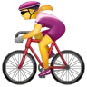 Woman Biking Emoji 🚴‍♀️ image - WhatsApp style