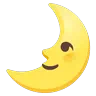 First Quarter Moon with Face Emoji 🌛 image - Google Noto Color Animated style