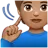 Deaf Person: Medium Skin Tone