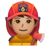Man Firefighter: Medium Skin Tone Emoji 👨🏽‍🚒 image - Samsung style